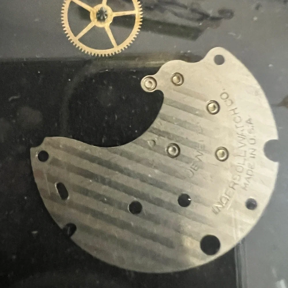 Framed Antique Ingersoll Pocket Watch Parts – Steampunk Vintage Wall Art